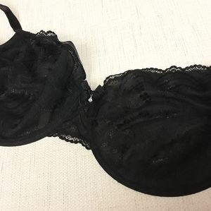 Black Lace Bow Elle Macpherson Bra 36G